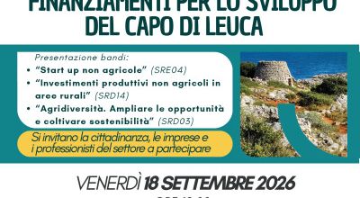 A Taurisano un altro appuntamento del GAL Capo di Leuca nell'Area LEADER !