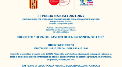PUNTI CARDINALI FOR WORK - ORIENTATION DESK PRESSO IL GAL CAPO DI LEUCA - PRO...