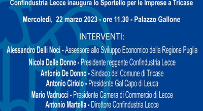 RICERCA, INNOVAZIONE, SVILUPPO: PRESENTAZIONE SPORTELLO DI TRICASE DI CONFIND...