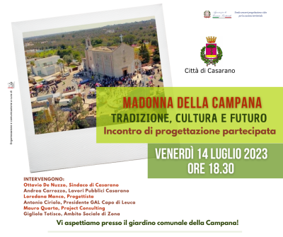 MADONNA DELLA CAMPANA:TRADIZIONE, CULTURA E FUTURO - INCONTRO DI PROGETTAZION...