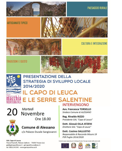 Ad Alessano la presentazione del Piano di Azione Locale del Gal