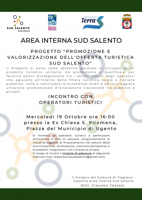 Incontro con gli Operatori Turistici del Sud Salento a Ugento