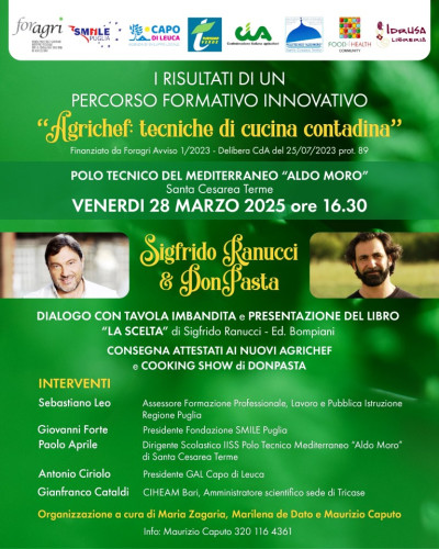 PRESENTAZIONE DEI RISULTATI DEL CORSO “AGRICHEF: TECNICHE DI CUCINA CON...