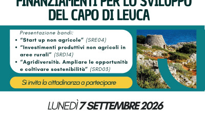 Opportunit&agrave; di finanziamento e sviluppo locale: il GAL Capo di Leuca i...