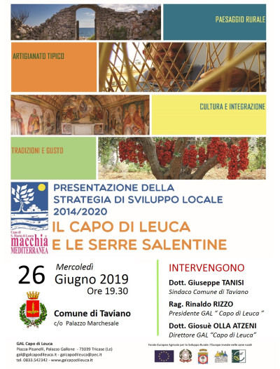 Capo di Leuca e Serre salentine: presentazione strategia di sviluppo locale 2...