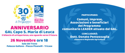 Anniversario GAL CAPO S. MARIA DI LEUCA. Il bilancio di un'esperienza, uno sg...