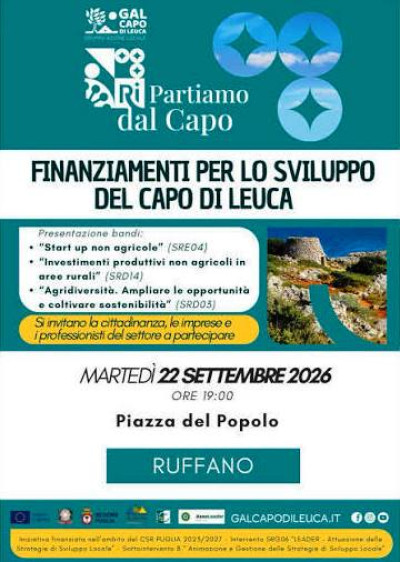 A Ruffano un nuovo appuntamento del GAL Capo di Leuca sul territorio