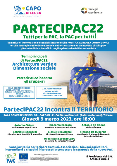 PARTECIPAC22 INCONTRA IL TERRITORIO - INIZIATIVA PER CONOSCERE LA POLITICA A...