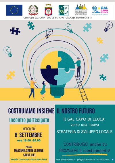CSR PUGLIA 2023-2027 - Incontro partecipato con gli attori locali a Salve