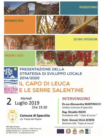 Capo di Leuca e Serre salentine: presentazione strategia di sviluppo locale 2...